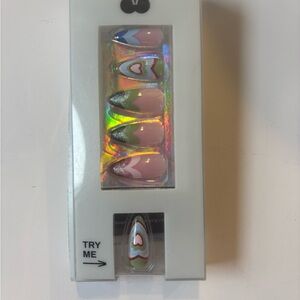 Colorful Heart Design Press-On Nails